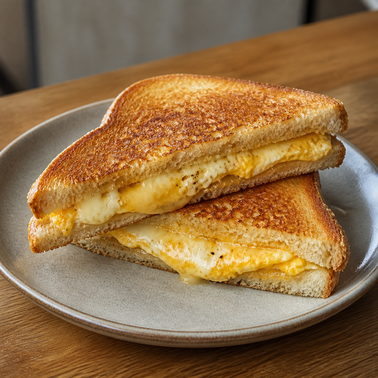 Egg and cheese toasted sandwich